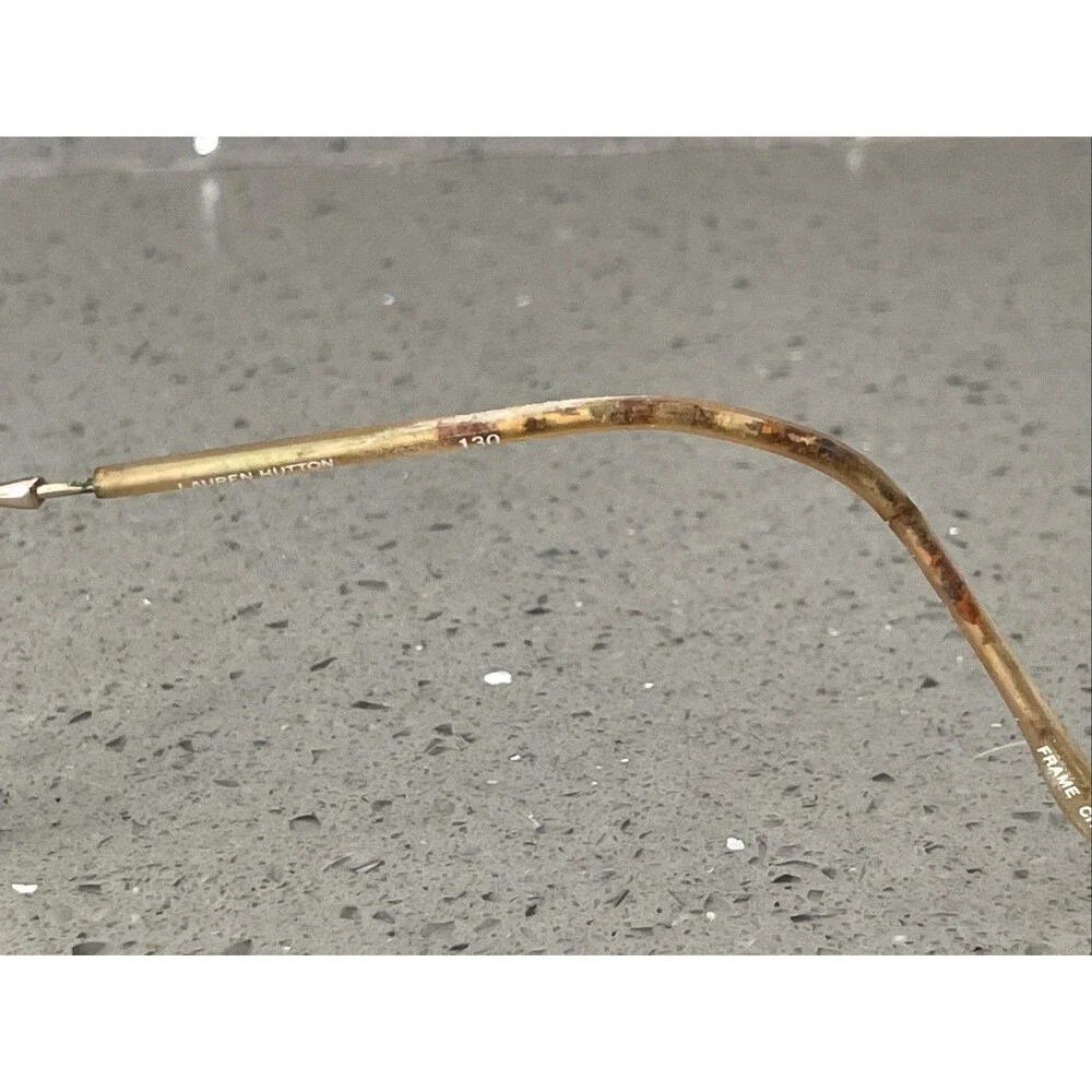 Lauren Hutton Eyeglasses Frames ONLY L065 Shell Flex Hinge 49-19-130 half rim